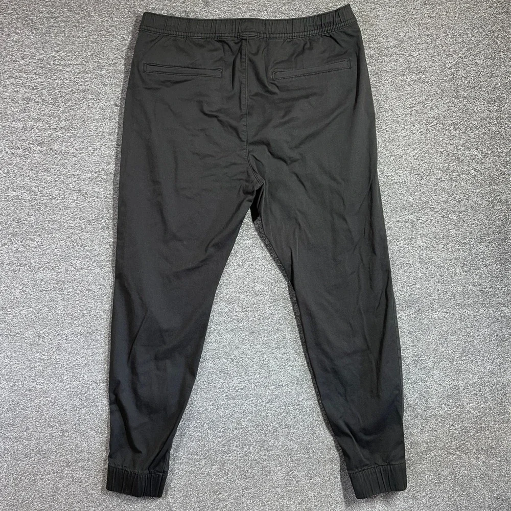Hollister Advanced Stretch Joggers Mens Large Black Drawstring Tapered Pants